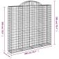 Preview: Gabione mit Hochbogen 200x30x180/200 cm Verzinktes Eisen