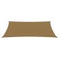 Preview: Sonnensegel 160 g/m² Taupe 4x6 m HDPE