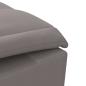 Preview: Massage-Chaiselongue mit Nackenrolle Taupe Stoff