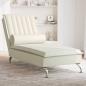 Preview: ARDEBO.de - Massage-Chaiselongue mit Nackenrolle Creme Samt