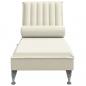 Preview: Massage-Chaiselongue mit Nackenrolle Creme Samt