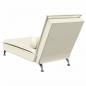 Preview: Massage-Chaiselongue mit Nackenrolle Creme Samt