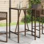 Preview: ARDEBO.de - Garten-Bartisch Braun 70x70x110 cm Poly Rattan