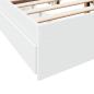 Preview: Bettgestell mit Schubladen Weiß 135 x 190 cm Holzwerkstoff