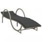 Preview: Sonnenliegen 2 Stk. mit Tisch Hellgrau Poly Rattan