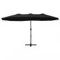 Preview: Sonnenschirm mit Aluminium-Mast 460x270 cm Schwarz