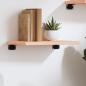 Preview: ARDEBO.de - Wandregal 40x20x2 cm Massivholz Eiche Unbehandelt