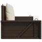 Preview: Hängebank mit Kissen Braun 119x56x48 cm Poly Rattan