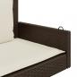 Preview: Hängebank mit Kissen Braun 119x56x48 cm Poly Rattan
