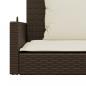 Preview: Hängebank mit Kissen Braun 119x56x48 cm Poly Rattan