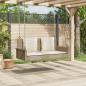 Preview: Hängebank mit Kissen Beige 119x56x48 cm Poly Rattan