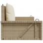 Preview: Hängebank mit Kissen Beige 119x56x48 cm Poly Rattan