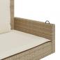 Preview: Hängebank mit Kissen Beige 119x56x48 cm Poly Rattan