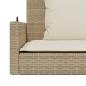 Preview: Hängebank mit Kissen Beige 119x56x48 cm Poly Rattan