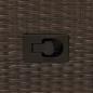 Preview: Gartensofa 2-Sitzer Verstellbar mit Tisch Braun Poly Rattan