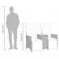 Preview: Gartensofa 2-Sitzer Verstellbar mit Tisch Braun Poly Rattan