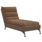 Preview: Chaiselongue mit Kissen Braun Stoff