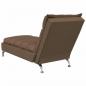 Preview: Chaiselongue mit Kissen Braun Stoff