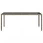 Preview: Gartentisch mit Glasplatte Grau 190x90x75 cm Poly Rattan