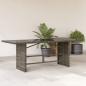 Preview: ARDEBO.de - Gartentisch mit Glasplatte Grau 190x80x75 cm Poly Rattan