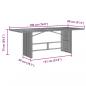Preview: Gartentisch mit Glasplatte Grau 190x80x75 cm Poly Rattan