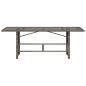 Preview: Gartentisch mit Glasplatte Grau 190x80x75 cm Poly Rattan
