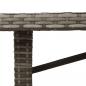 Preview: Gartentisch mit Glasplatte Grau 190x80x75 cm Poly Rattan