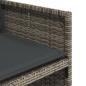 Preview: 13-tlg. Garten-Essgruppe mit Kissen Grau Poly Rattan