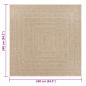 Preview: Teppich ZIZUR 240x240 cm Jute-Optik Indoor und Outdoor