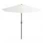 Preview: Balkon-Sonnenschirm mit Alu-Mast Sandfarben 270x144 cm Halbrund