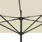 Preview: Balkon-Sonnenschirm mit Alu-Mast Sandfarben 300x155 cm Halbrund