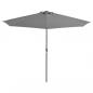 Preview: Balkon-Sonnenschirm mit Alu-Mast Anthrazit 300x155 cm Halbrund