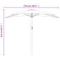 Preview: Balkon-Sonnenschirm Alu-Mast Blau 270x144x222cm Halbrund