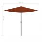 Preview: Balkon-Sonnenschirm Alu-Mast Terrakotta 300x155x223cm Halbrund