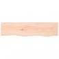 Preview: Wandregal 80x20x2 cm Massivholz Eiche Unbehandelt