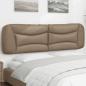 Preview: ARDEBO.de - Kopfteil-Kissen Cappuccino-Braun 180 cm Kunstleder