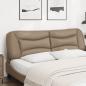 Preview: Kopfteil-Kissen Cappuccino-Braun 180 cm Kunstleder