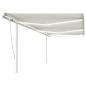 Preview: ARDEBO.de - Markise Manuell Einziehbar mit LED 6x3 m Creme