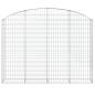Preview: Gabione mit Hochbogen 200x30x140/160 cm Verzinktes Eisen