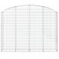 Preview: Gabione mit Hochbogen 200x30x140/160 cm Verzinktes Eisen