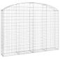 Preview: Gabione mit Hochbogen 200x30x140/160 cm Verzinktes Eisen