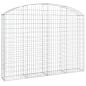 Preview: Gabione mit Hochbogen 200x30x140/160 cm Verzinktes Eisen