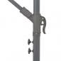Preview: Ampelschirm mit LED-Leuchten und Metall-Mast 350 cm Antrazit