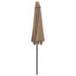 Preview: Balkon-Sonnenschirm mit Alu-Mast Taupe 270x144 cm Halbrund