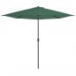 Preview: Balkon-Sonnenschirm mit Alu-Mast Grün 300x155 cm Halbrund