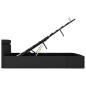 Preview: Stauraumbett Hydraulisch mit LED Dunkelgrau Stoff 160×200 cm