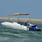 Preview: ARDEBO.de - 3-Bow Bimini-Top mit Seitenteilen 183x(137-152)x137 cm