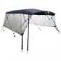 Preview: 4-Bow Bimini-Top mit Mesh-Seitenteilen 243x(185-198)x137 cm