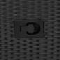Preview: Gartensessel Verstellbar mit Kissen Schwarz Poly Rattan