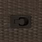 Preview: Gartensessel mit Kissen 2 Stk. Verstellbar Braun Poly Rattan